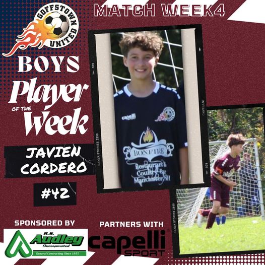 Match Week 4 – Boys Player of the Week