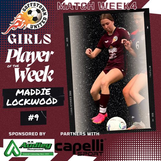 Match Week 4 – Girls Player of the Week