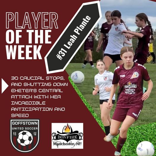 Fall 2024 – Week 5 – Girls Player of the Week